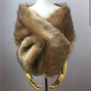 Elegant Brown Fur Wrap